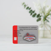 Las Vegas Travel Planner Visitekaartje (Staand voorkant)