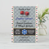 Las Vegas Trouwcasino Koppels feestje Verloving Kaart (Staand voorkant)