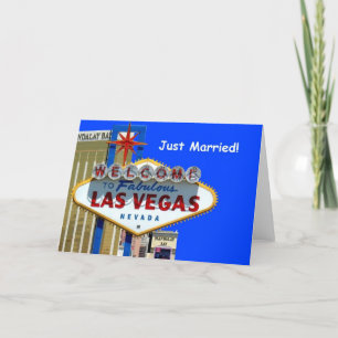 Las Vegas trouwde net. Aankondiging Kaart