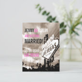  Las Vegas trouwfoto bewaar de datum Aankondigingskaart (Staand voorkant)