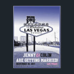 Las Vegas trouwfoto bewaar de datum Aankondigingskaart<br><div class="desc">Bewerkte foto van het welkomstbord naar Las Vegas op de voorkant en vervang de voorbeeldfoto door uw eigen foto op de achterkant. Alle standaardtekst kan volledig worden aangepast met uw eigen formuleringen en u kunt ook de lettertypen, formaten, tekstplaatsing en kleuren van de tekst wijzigen. Als u alleen de tekst...</div>