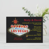 Las Vegas Trouwfoto op maat gemaakte uitnodiging (Staand voorkant)