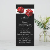 Las vegas trouwmenkkaarten menu (Staand voorkant)