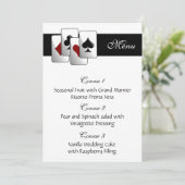 Las vegas trouwmenkkaarten menu (Staand voorkant)