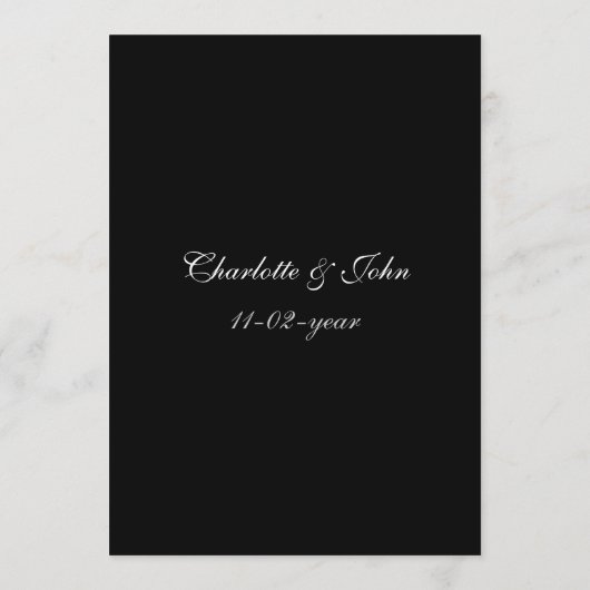 Las vegas trouwmenkkaarten menu (Achterkant)