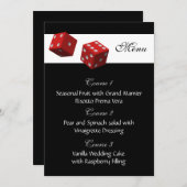 Las vegas trouwmenkkaarten menu (Voorkant / Achterkant)