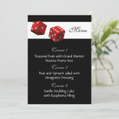 Las vegas trouwmenkkaarten menu (Staand voorkant)