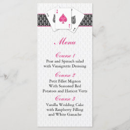 Las vegas trouwmenkkaarten menu