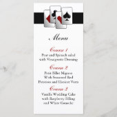 Las vegas trouwmenkkaarten menu (Voorkant)
