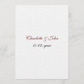 Las vegas trouwmenkkaarten menu (Achterkant)