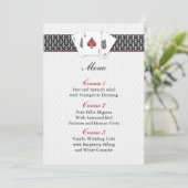 Las vegas trouwmenkkaarten menu (Staand voorkant)
