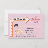 Las Vegas Trouwpijl teken rsvp reactie kaarten (Voorkant)