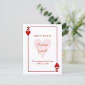 Las Vegas Two of Hearts Trouwdag Save The Date (Staand voorkant)