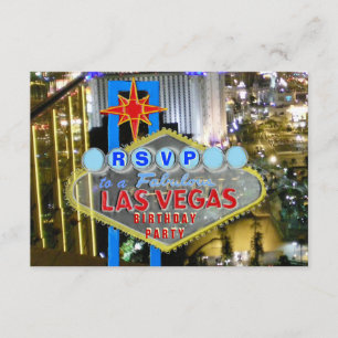 Las Vegas Uitgenodigde gasten RSVP Kaart