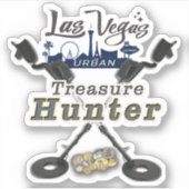 Las Vegas Urban Treasure Hunter Logo Sticker (Voorkant)
