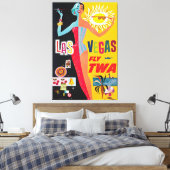 Las Vegas USA Travel Poster Canvas Print (Insitu (Slaapkamer))