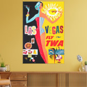 Las Vegas USA Travel Poster Canvas Print (Insitu (Woonkamer))