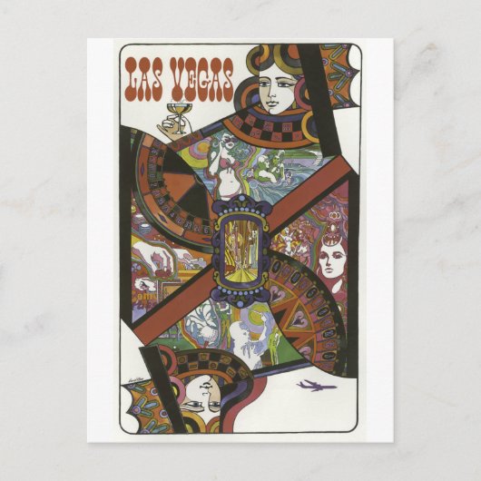 Las Vegas USA vintage briefkaart (Voorkant)