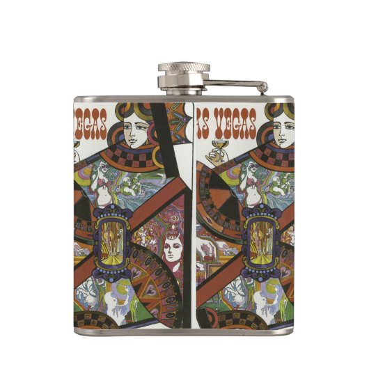 Las Vegas USA Vintage Reiskolf Heupfles (Achterkant)