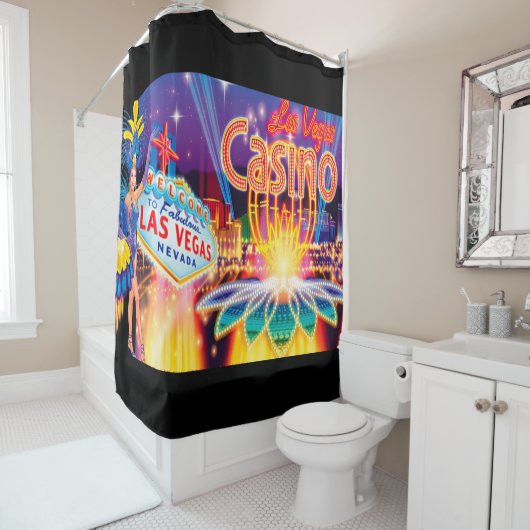 Las Vegas Vacation Douchegordijn (In situ)
