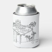 Las Vegas Vacation Drawing Vacation Art Traveling Blikjeskoeler (Blikje Voorkant)