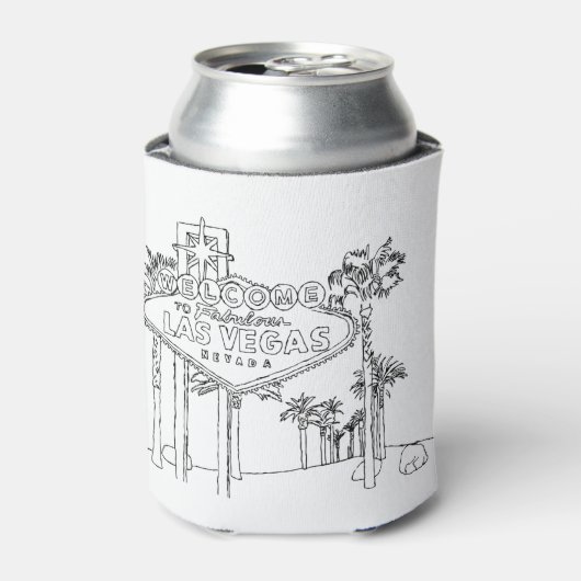 Las Vegas Vacation Drawing Vacation Art Traveling Blikjeskoeler (Blikje Voorkant)
