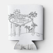 Las Vegas Vacation Drawing Vacation Art Traveling Blikjeskoeler (Achterkant)