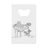 Las Vegas Vacation Drawing Vacation Art Traveling Creditkaart Flessenopener (Voorkant)