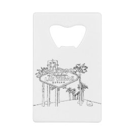 Las Vegas Vacation Drawing Vacation Art Traveling Creditkaart Flessenopener