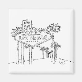 Las Vegas Vacation Drawing Vacation Art Traveling Magneet