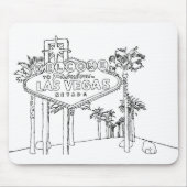 Las Vegas Vacation Drawing Vacation Art Traveling Muismat (Voorkant)