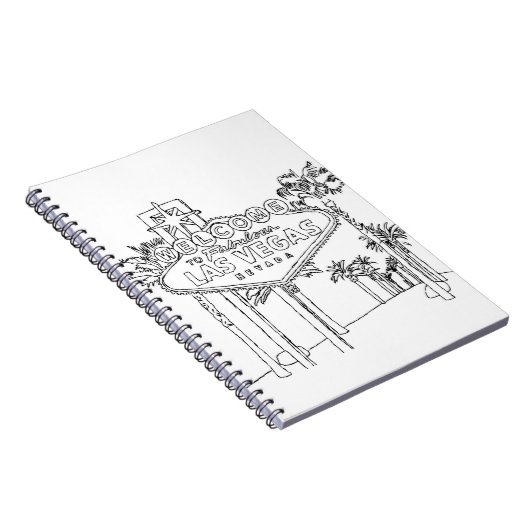 Las Vegas Vacation Drawing Vacation Art Traveling Notitieboek (Rechterzijde)