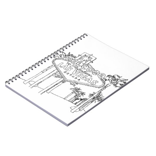 Las Vegas Vacation Drawing Vacation Art Traveling Notitieboek (Linkerzijde)