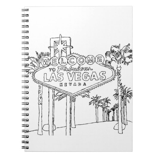 Las Vegas Vacation Drawing Vacation Art Traveling Notitieboek (Voorkant)