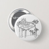 Las Vegas Vacation Drawing Vacation Art Traveling Ronde Button 5,7 Cm (Voorkant /achterkant)
