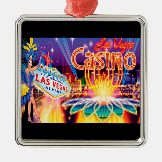 Las Vegas Vacation Metalen Ornament (Voorkant)