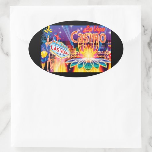 Las Vegas Vacation Ovale Sticker (Tas)