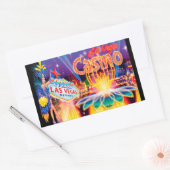 Las Vegas Vacation Rechthoekige Sticker (Envelop)