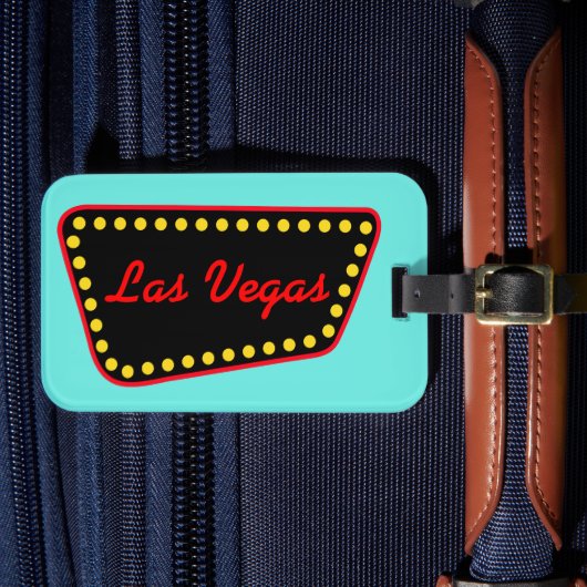 Las Vegas Vacation Suitcase Honeymoon Bagagelabel (Voorkant Insitu 4)