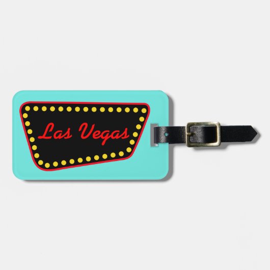 Las Vegas Vacation Suitcase Honeymoon Bagagelabel (Voorkant horizontaal)