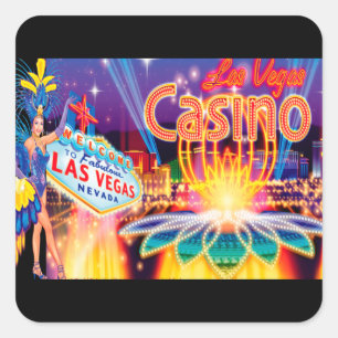 Las Vegas Vacation Vierkante Sticker