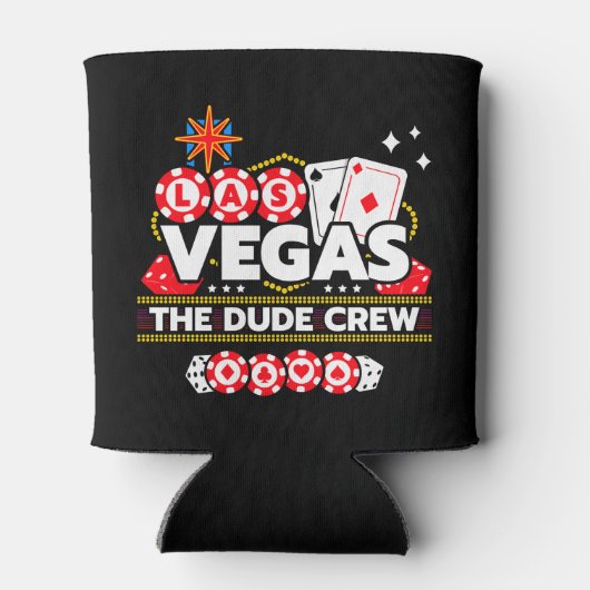 Las Vegas Vakantie Dude Crew Jongens Trip Las Vega Blikjeskoeler (Achterkant)