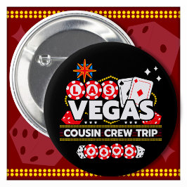 Las Vegas Vakantie neef Crew Las Vegas Ronde Button 5,7 Cm