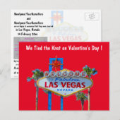 Las Vegas Valentijn trouwfotoaankondiging Aankondigingskaart (Voorkant / Achterkant)