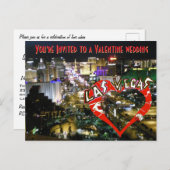 Las Vegas Valentijn trouwfotoaankondiging Uitnodiging Briefkaart (Voorkant / Achterkant)