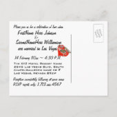 Las Vegas Valentijn trouwfotoaankondiging Uitnodiging Briefkaart (Achterkant)