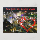 Las Vegas Valentijn trouwfotoaankondiging Uitnodiging Briefkaart (Voorkant)