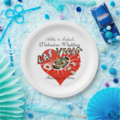 Las Vegas Valentijn Wedding Papieren Bordje (Feest)