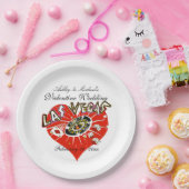 Las Vegas Valentijn Wedding Papieren Bordje (Feest)