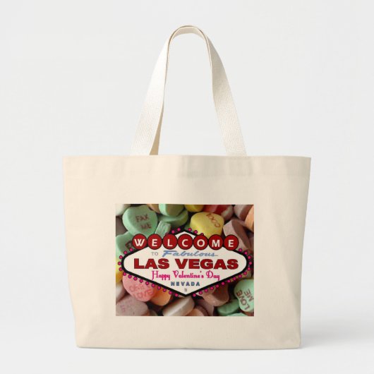 Las Vegas Valentijnsdag Goodie Bag Grote Tote Bag (Voorkant)